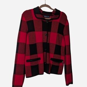 Pre-owned Red and Black Checkered Women's Jacket